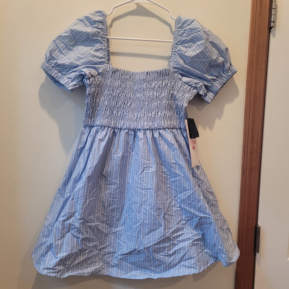Celebrity Pink Brand Light Blue Striped Dress